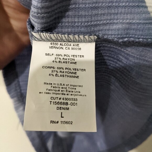 New Nordstrom All In Favor | Marled Tie Dye Rib Top in Denim - Picture 4 of 6